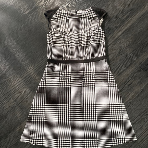 Calvin Klein Black and White Asymmetrical Dress - Picture 1 of 3